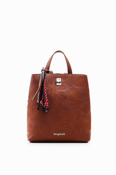 Small leather effect backpack | Desigual