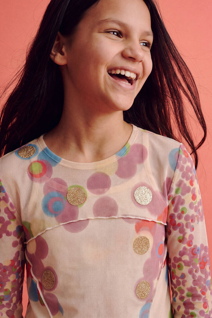 Long-sleeve floral T-shirt