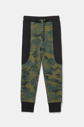 Pantalon jogger coton ouaté camouflage