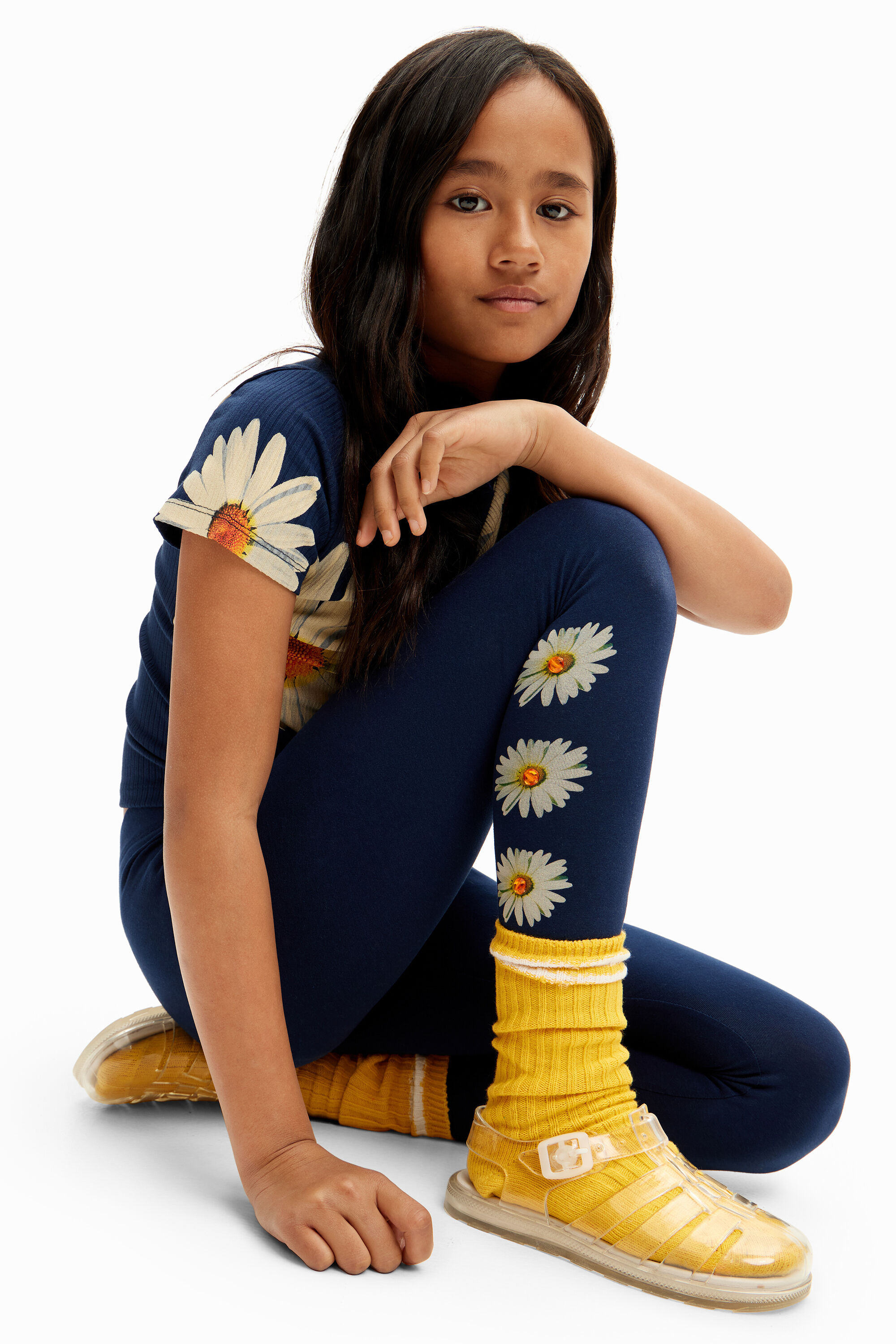 Desigual Long daisy leggings