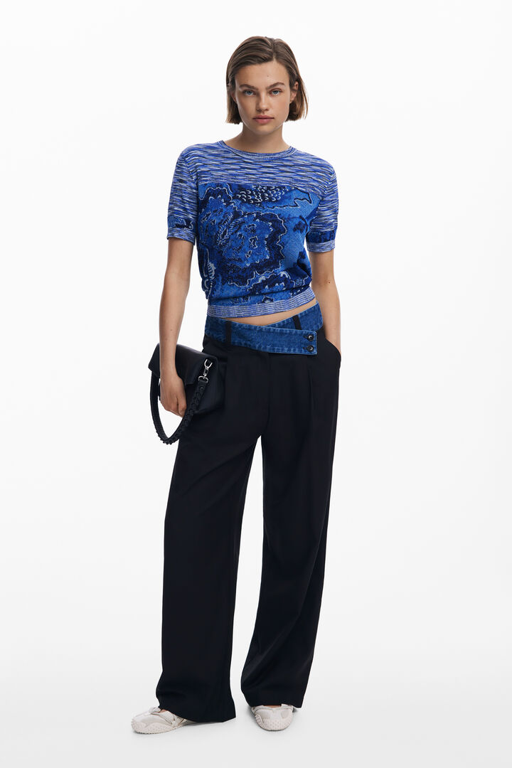 Camiseta de tricô marmorizada | Desigual