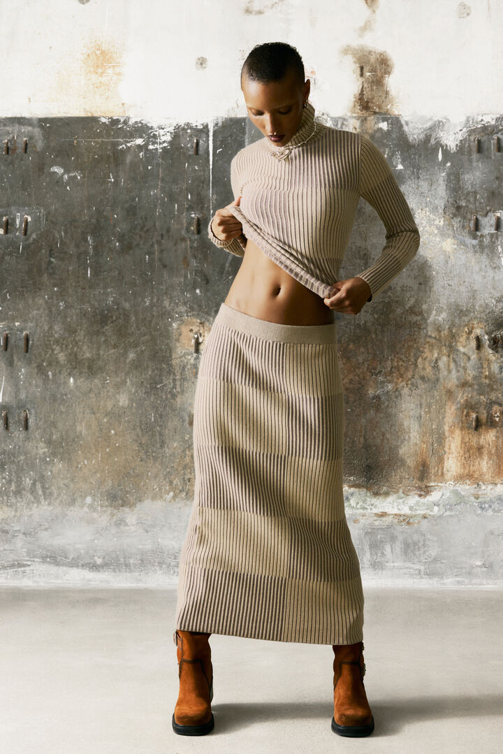 COTTON KNIT SKIRT