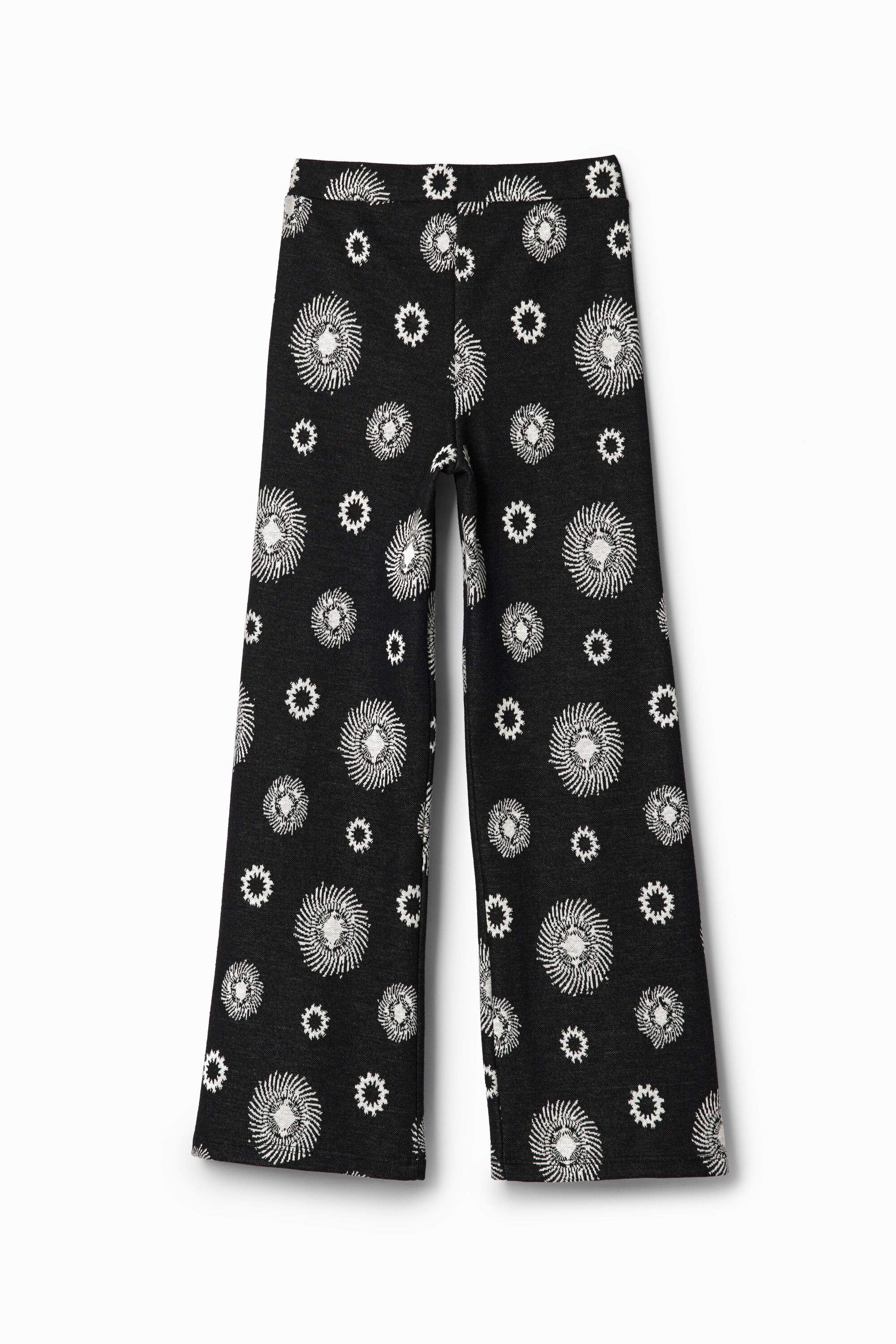 Geometric flare trousers