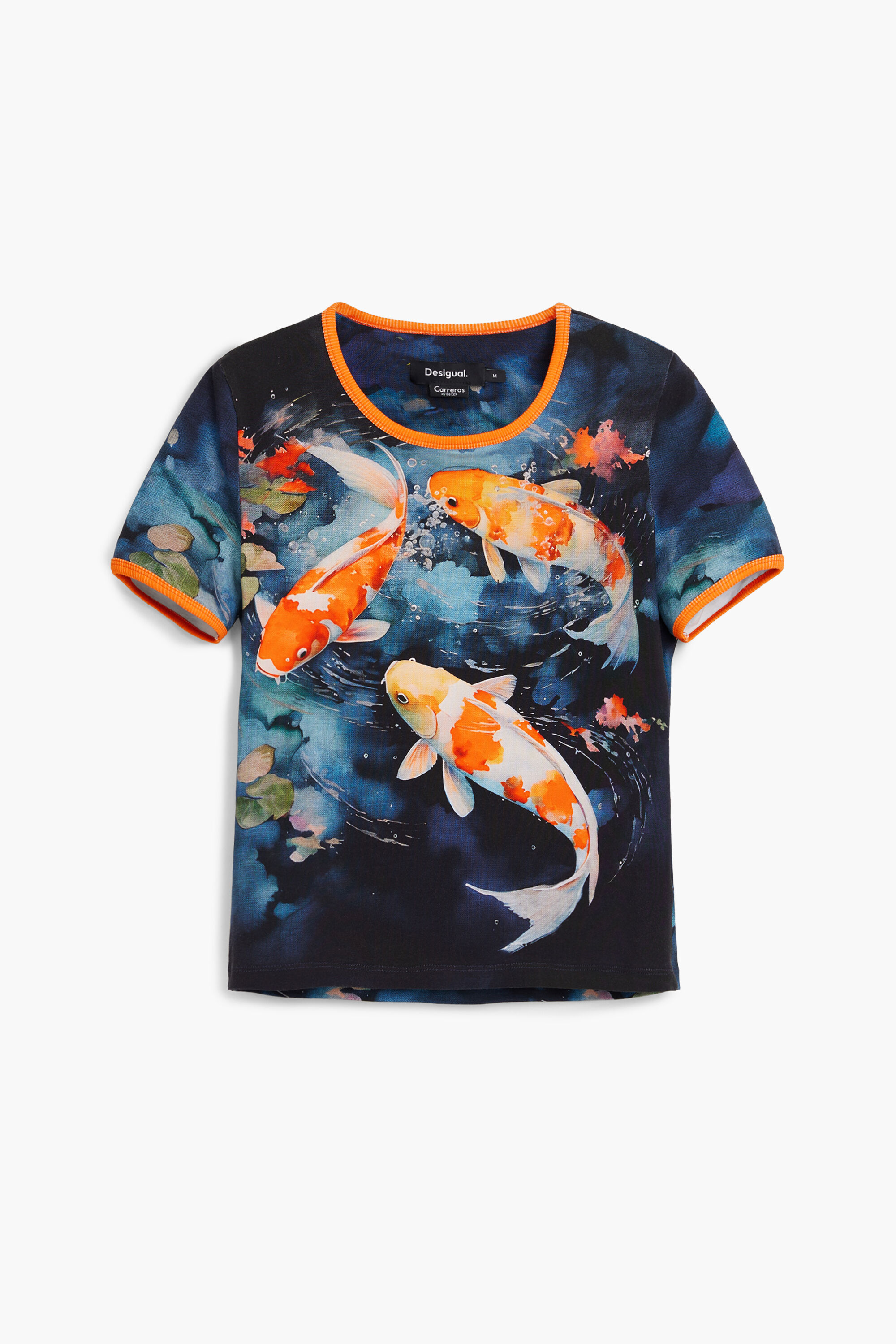 Desigual, Koi-T-Shirt, Baumwolle, Blau, S