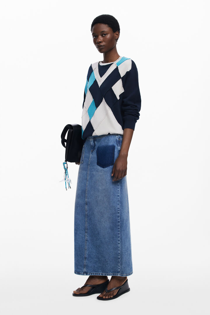 Double-neck diamond-pattern sweater Botter | Desigual