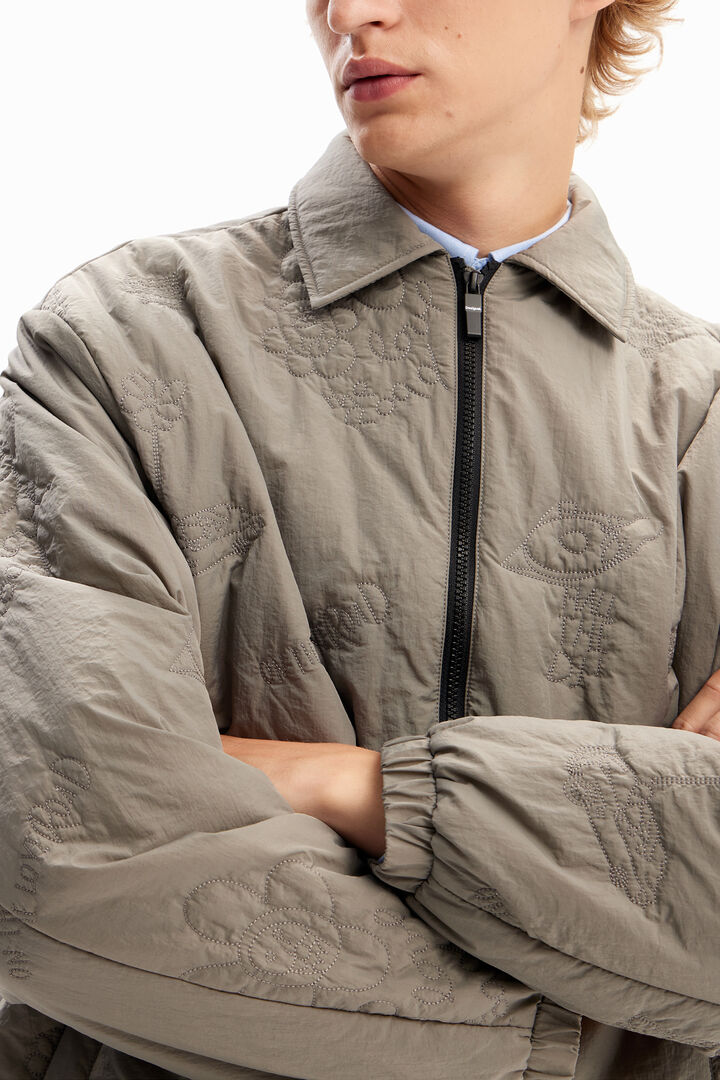 Embroidered padded jacket | Desigual