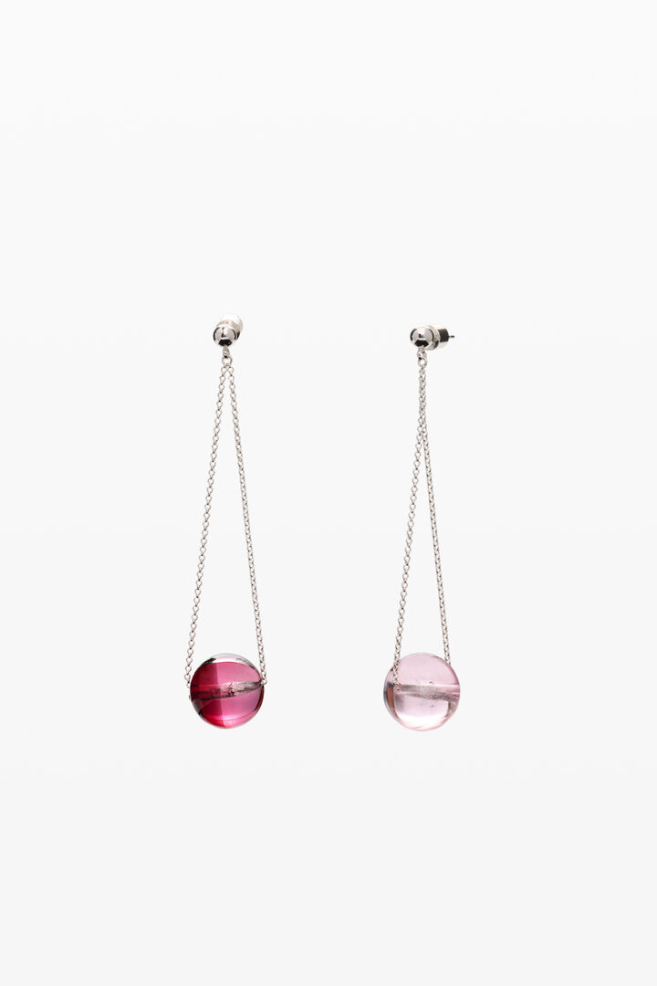Oorbellen met ketting en knikker zalio