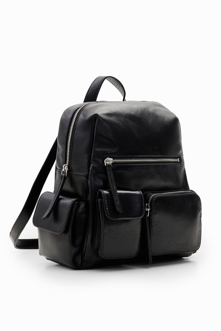 Mochila piel multibolsillo | Desigual