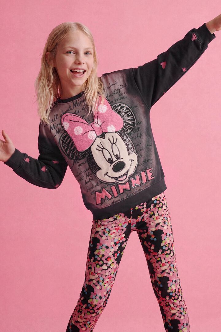 sweatshirt minnie mouse coton disney&trade;