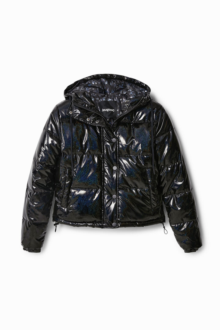 Chaqueta corta padded iridiscente | Desigual