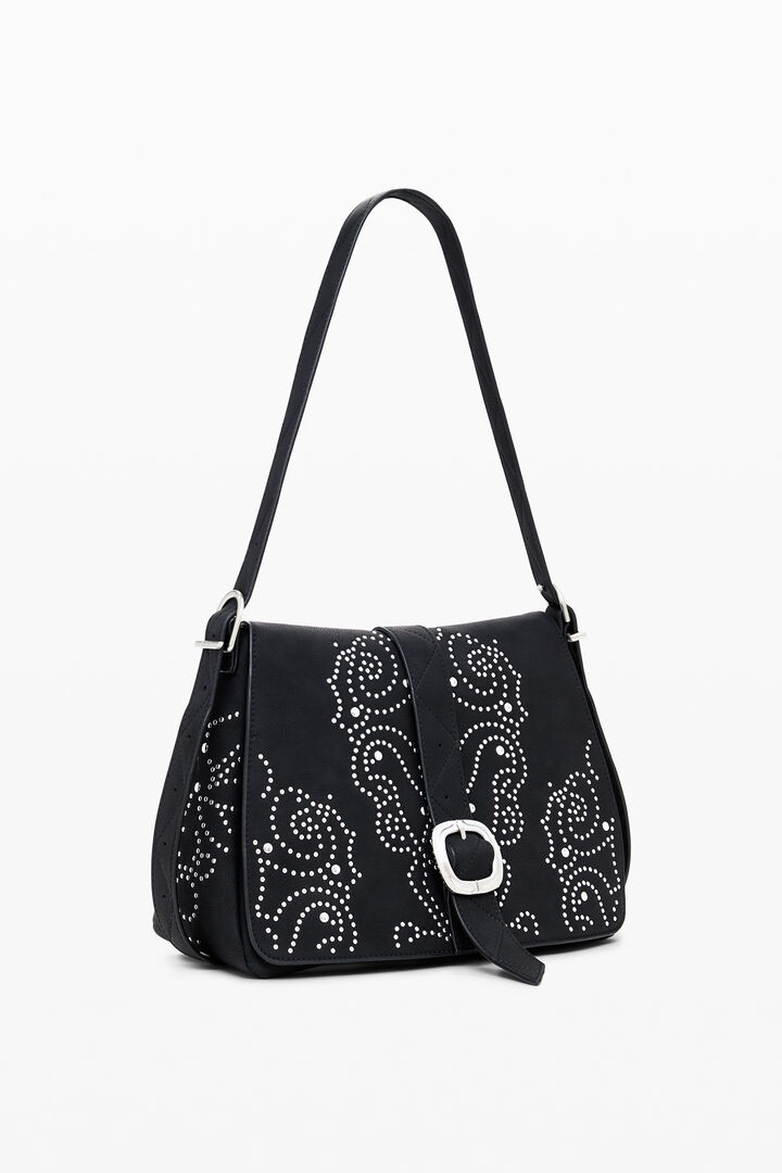 Petit sac bandoulière effet cuir à clous | Desigual