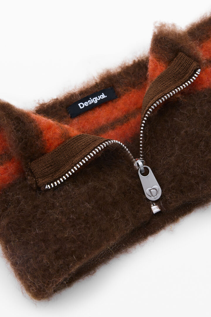 Zipper knit scarf | Desigual