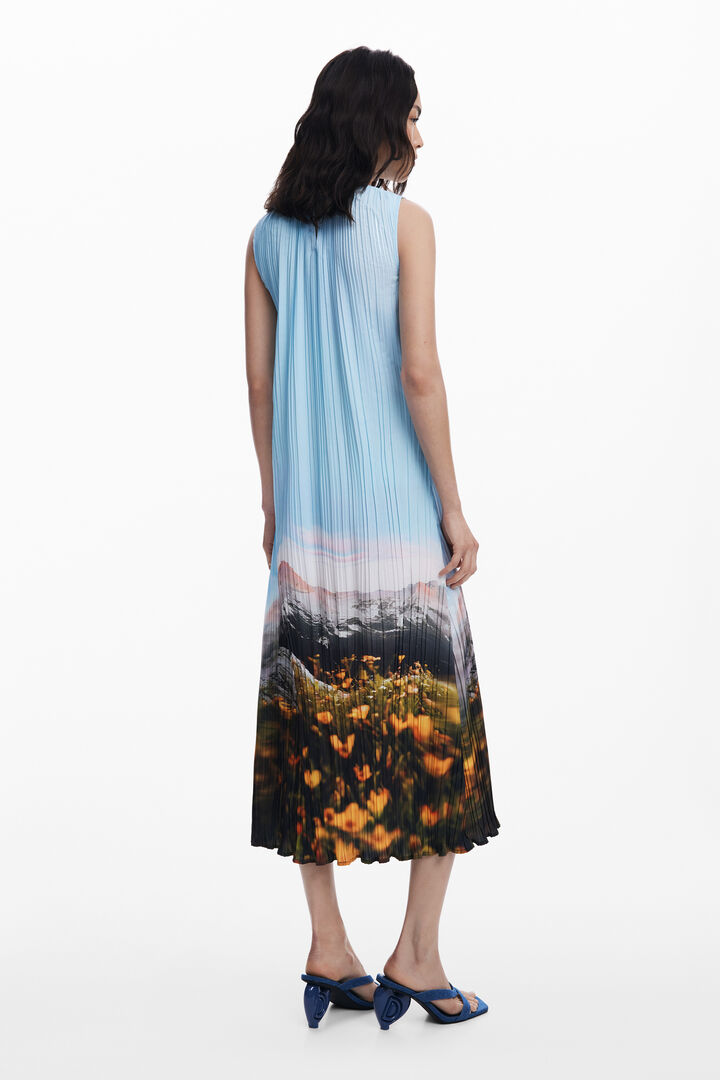 Vestido plisado paisaje | Desigual