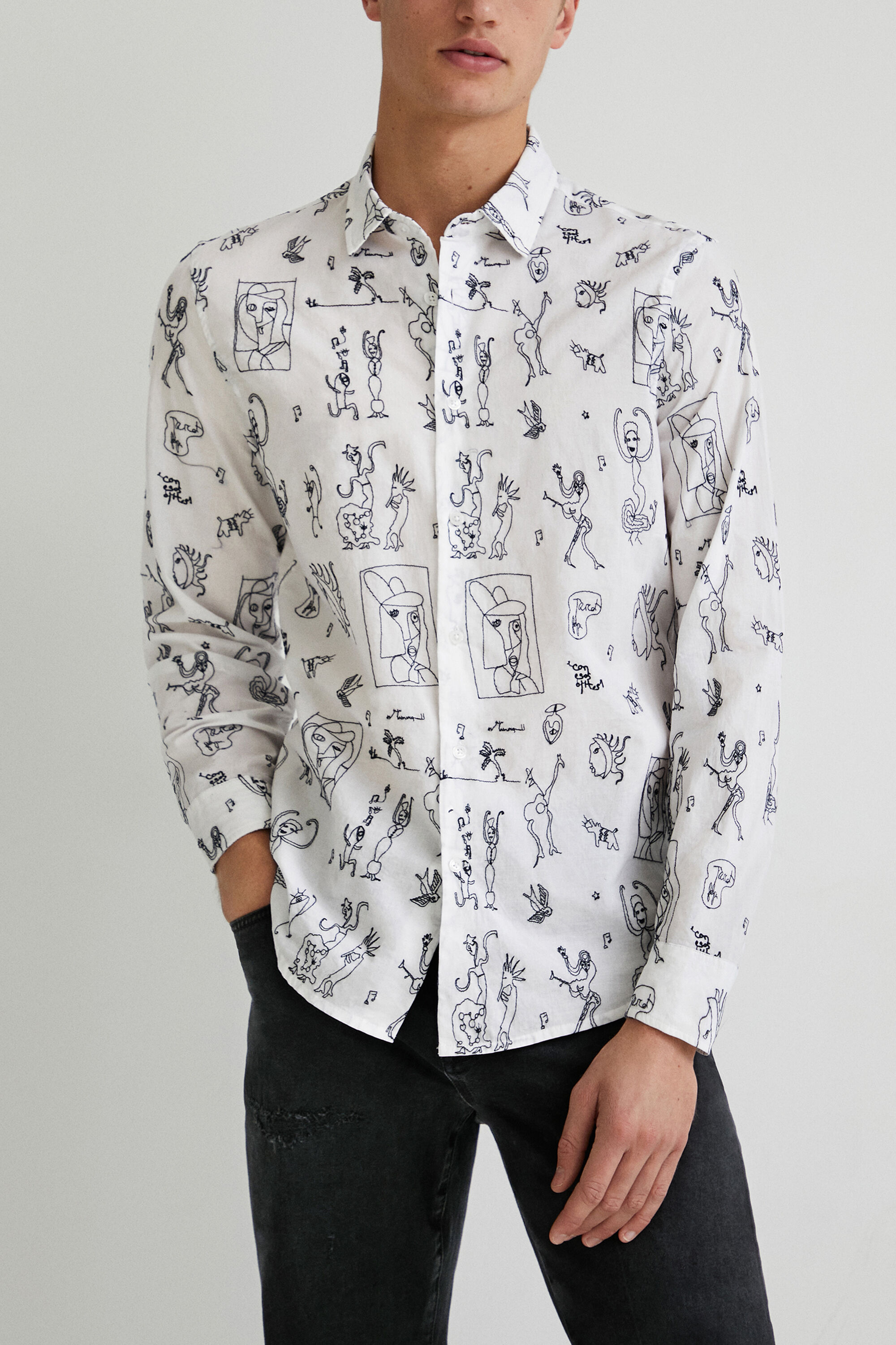 Camicia desigual uomo shop