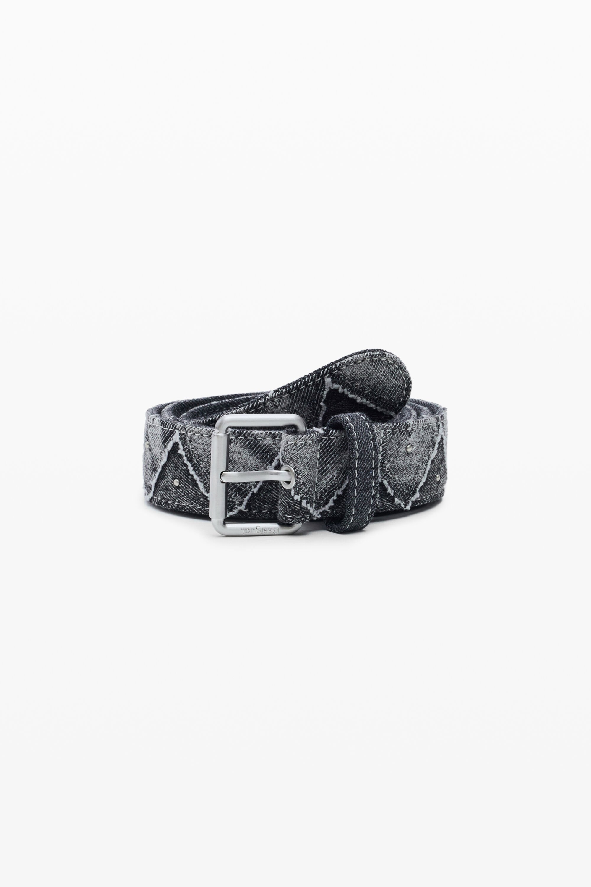 Desigual Denim riem zigzag - BLUE