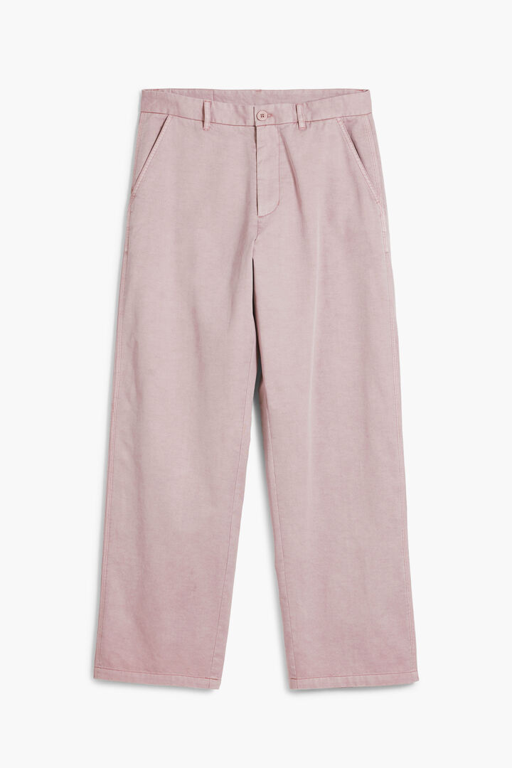 Long pants with topstitching