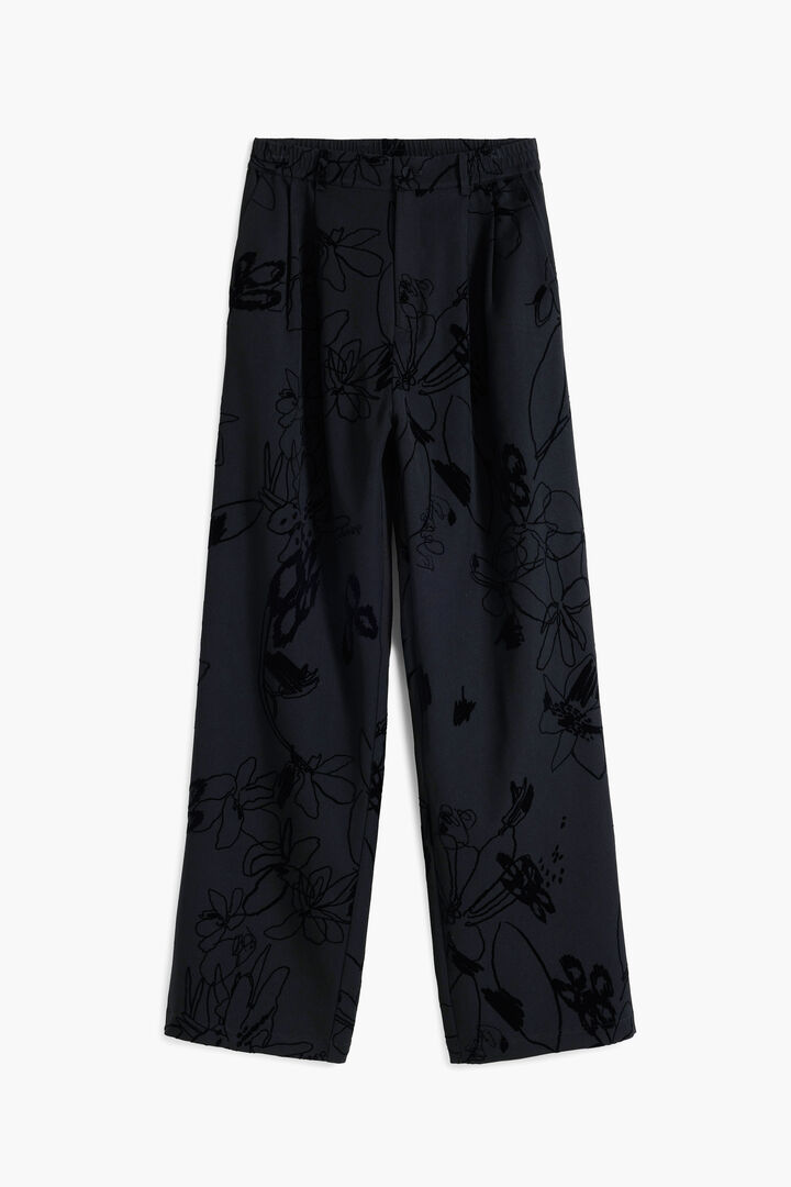 Flocked floral pants | Desigual