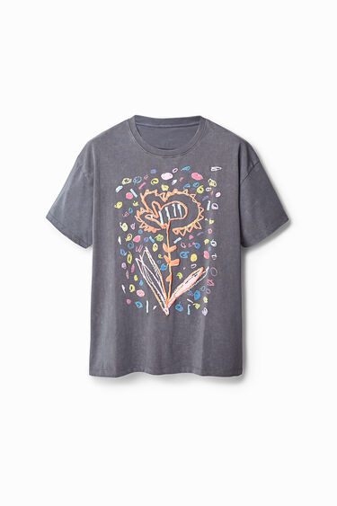 Camiseta oversize flor | Desigual