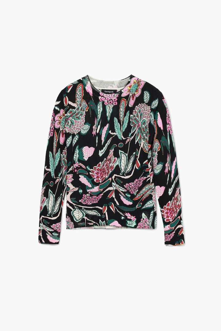 Jersey de punto dibujos botánicos | Desigual