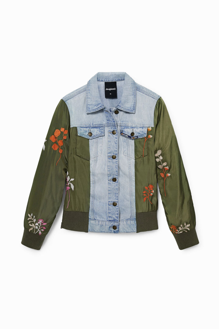 Hybrid denim bomber jacket | Desigual