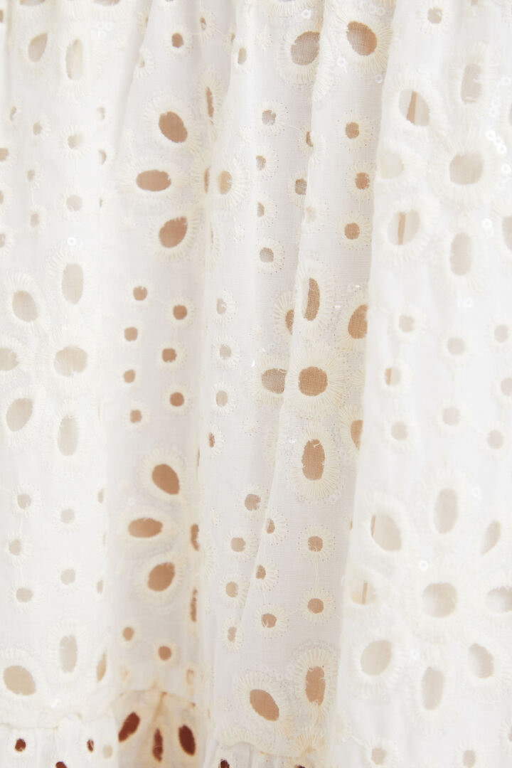 Vestido maxi bordado suizo | Desigual