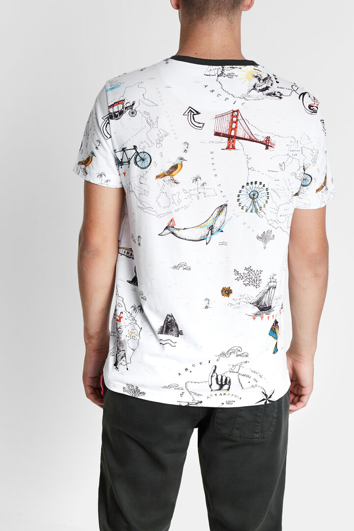 Camiseta mapa 100% algodón | Desigual