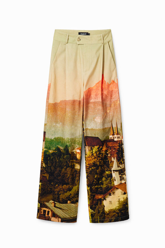 M. Christian Lacroix straight landscape trousers