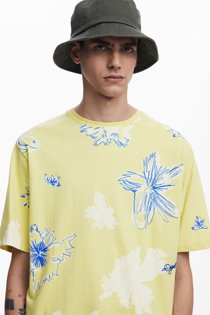 Short-sleeve T-shirt with leaves | Desigual