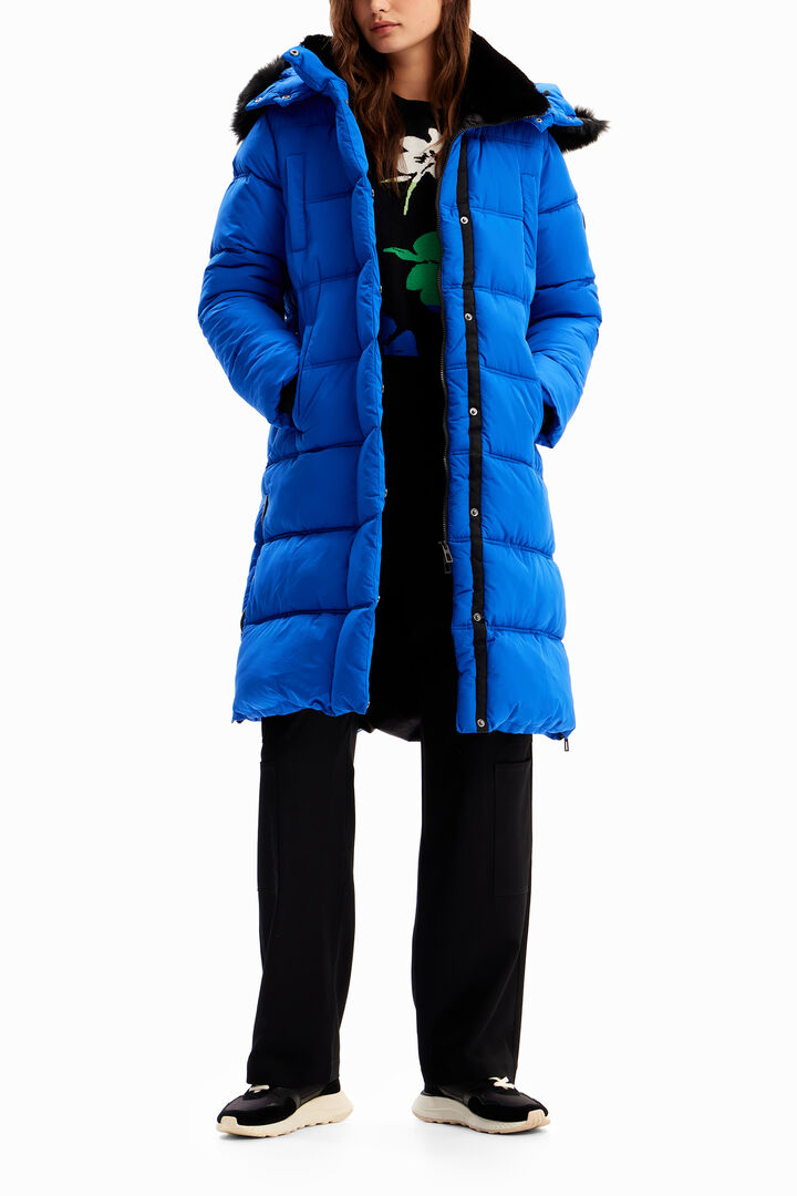 Quilted belted coat | Desigual