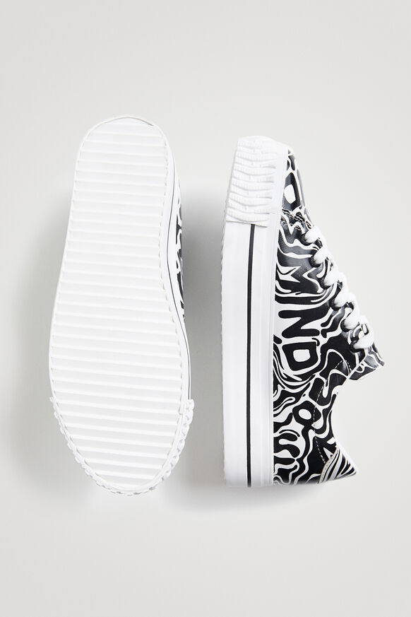 Synthetic leather sneakers printed | Desigual