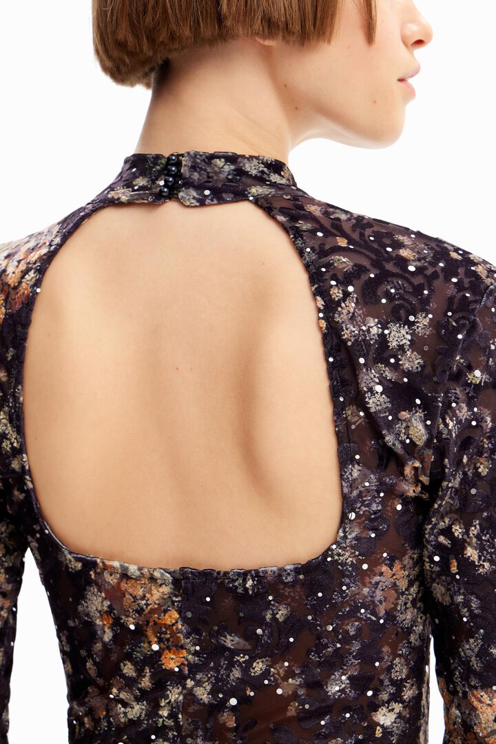 Long-sleeve floral T-shirt | Desigual