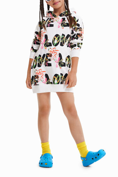 Love sweatshirt dress | Desigual