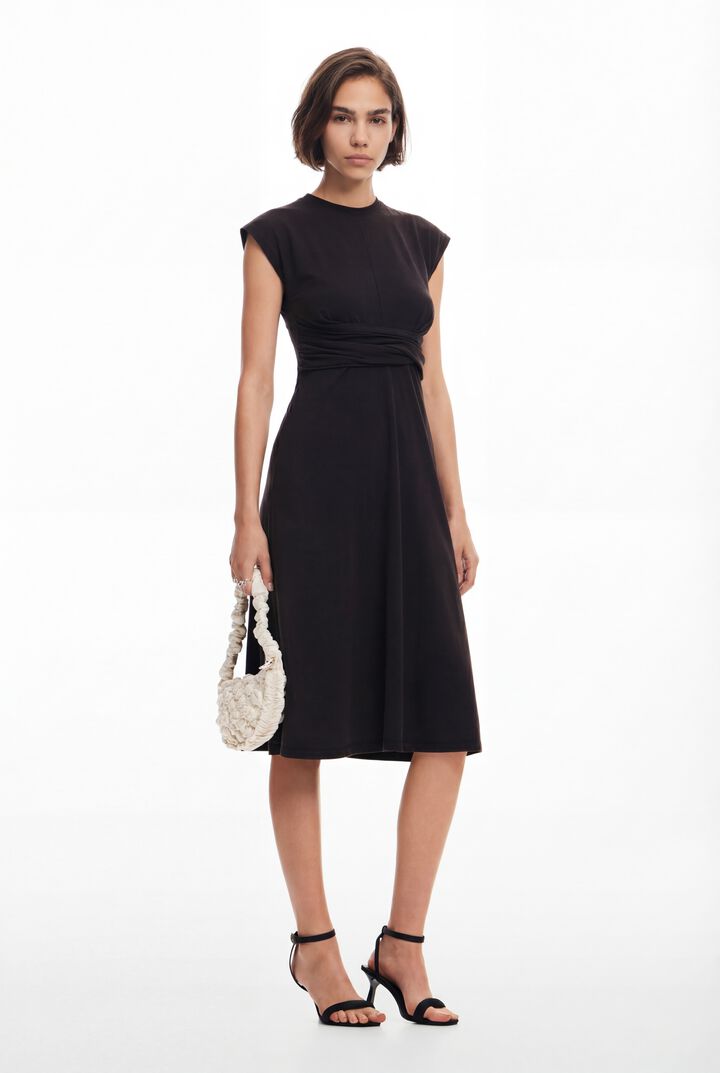 Ruched midi dress