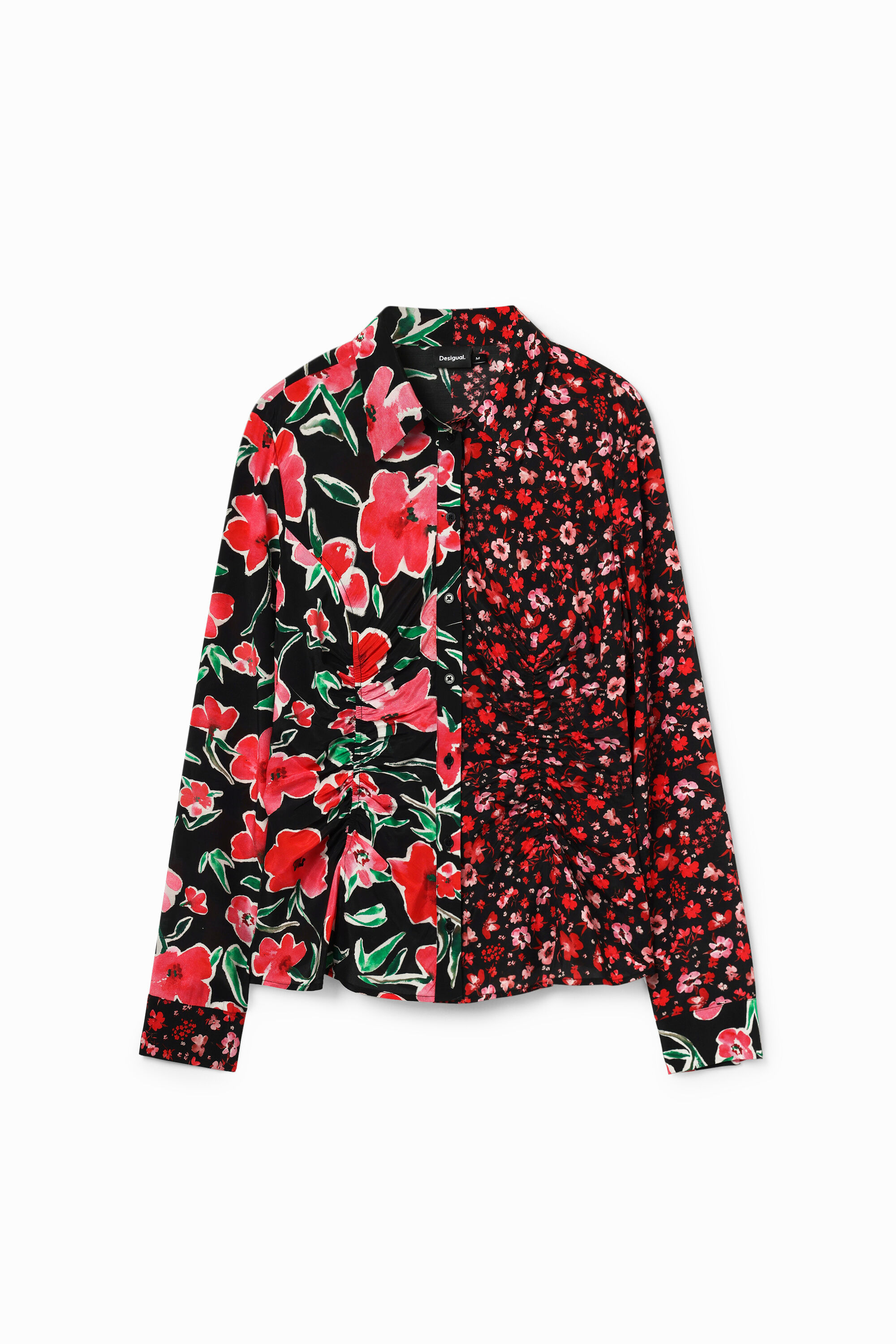 Floral gathered shirt