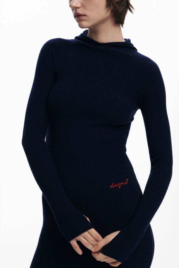 Fitted dress with hood | Desigual