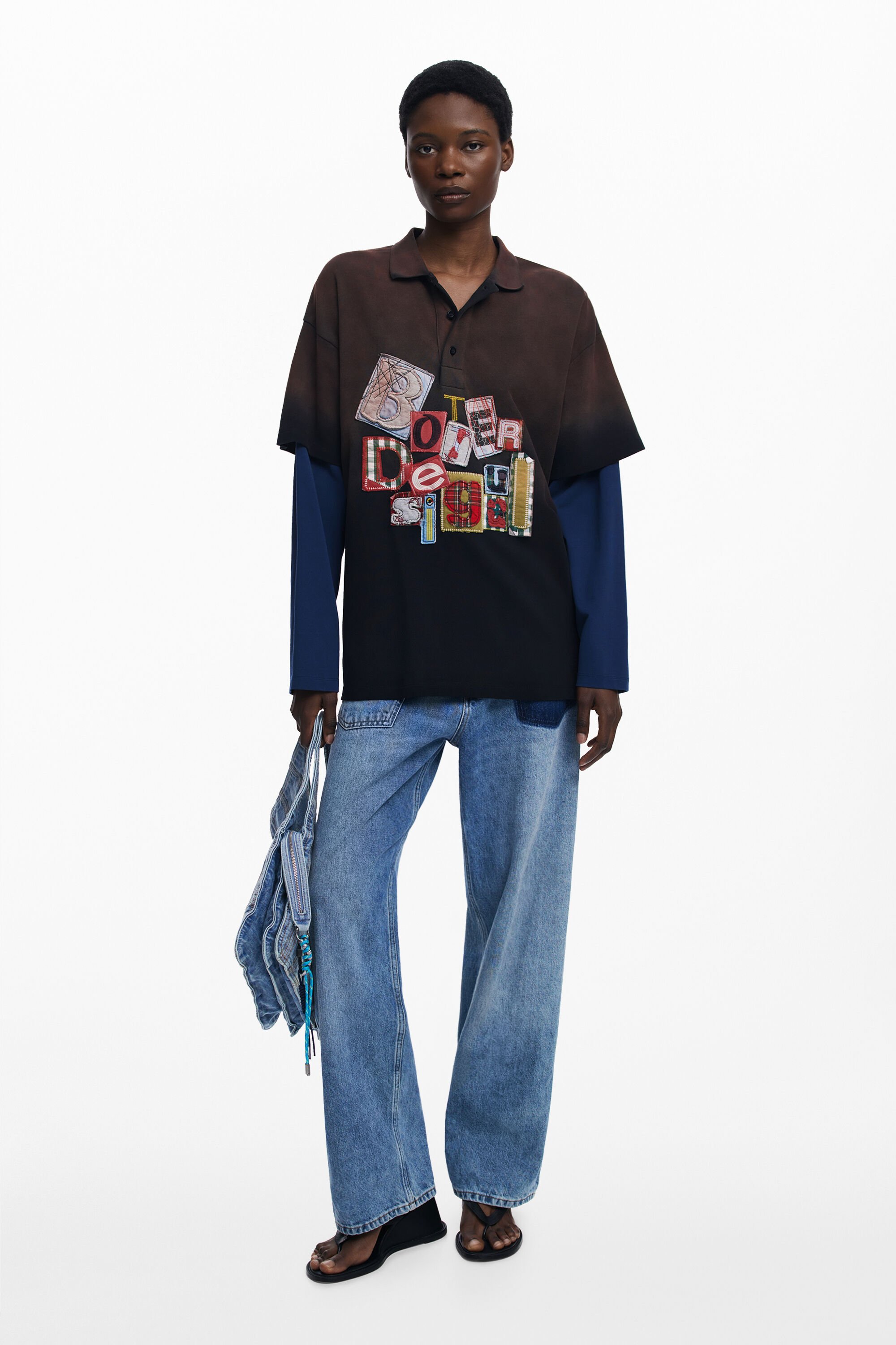 Camiseta doble manga patch Botter
