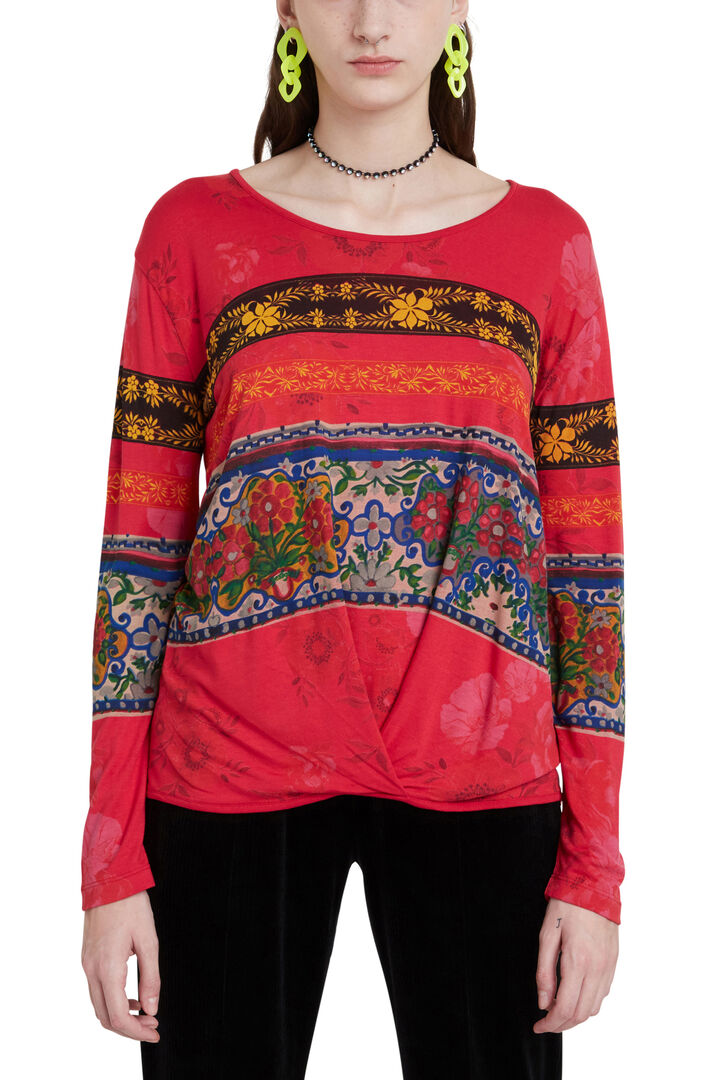 T-shirt frises fleurs | Desigual