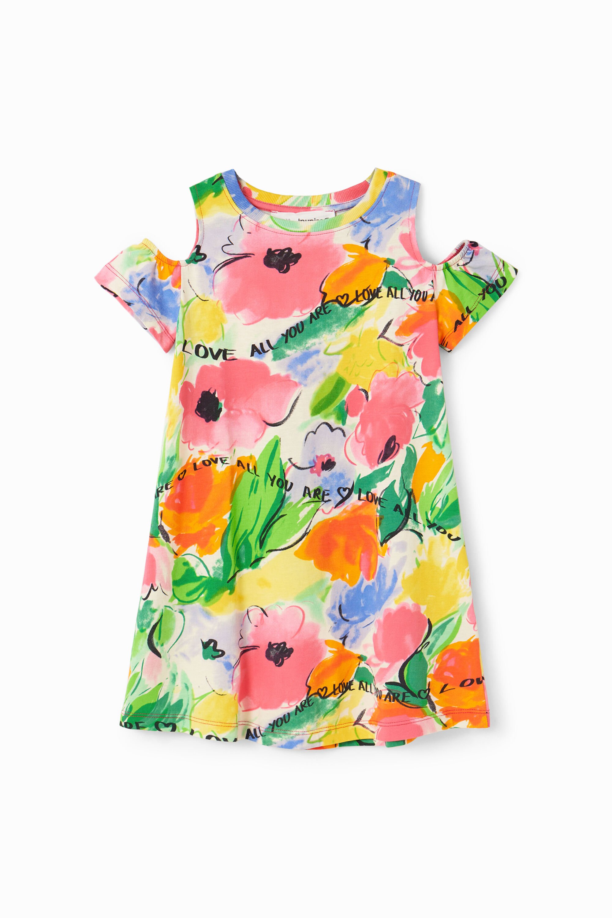 Shirt-Kleid Cut-outs Blumen