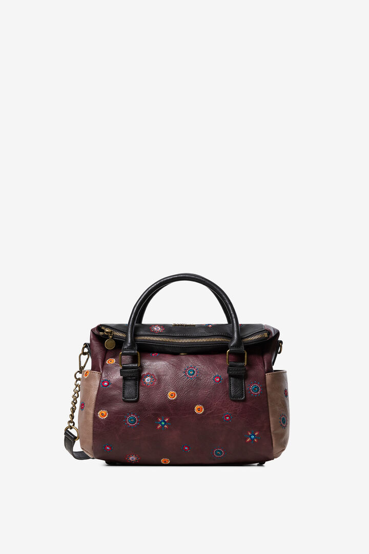 Bicolour briefcase-handbag double handle | Desigual