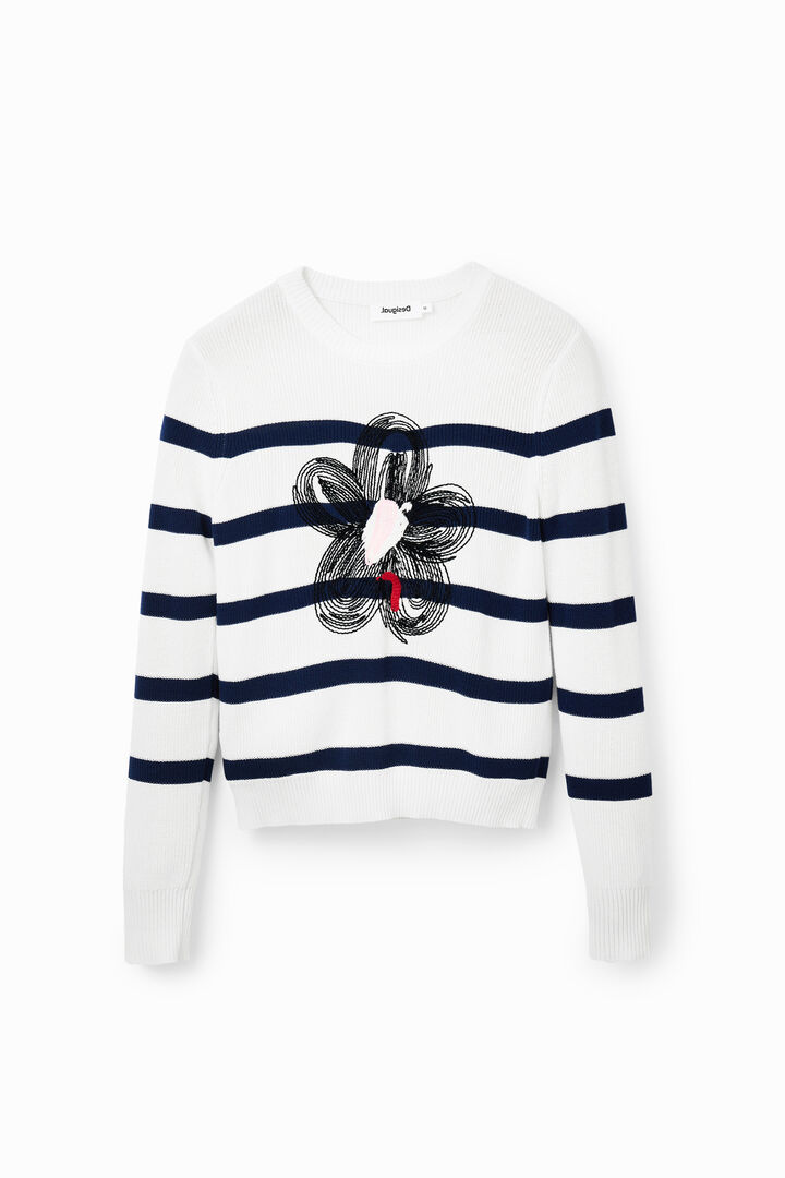 Striped flower pullover | Desigual