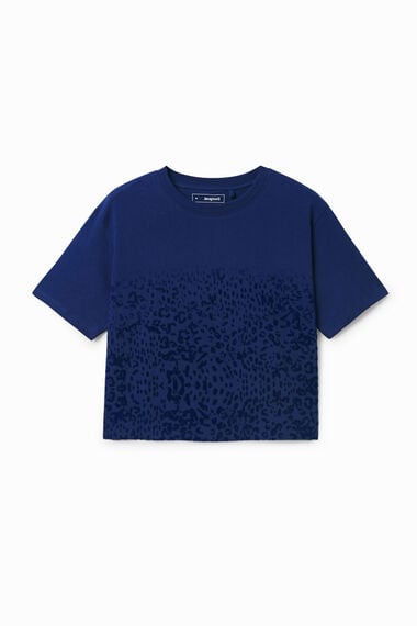 T-shirt van 100% katoen met luipaardprint