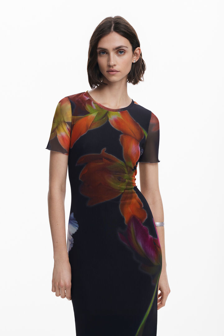 Virágmintás tüll ruha | Desigual