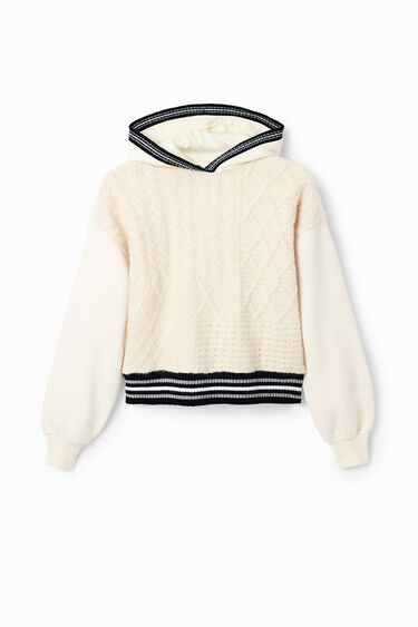 Hybride gehaakt sweatshirt | Desigual