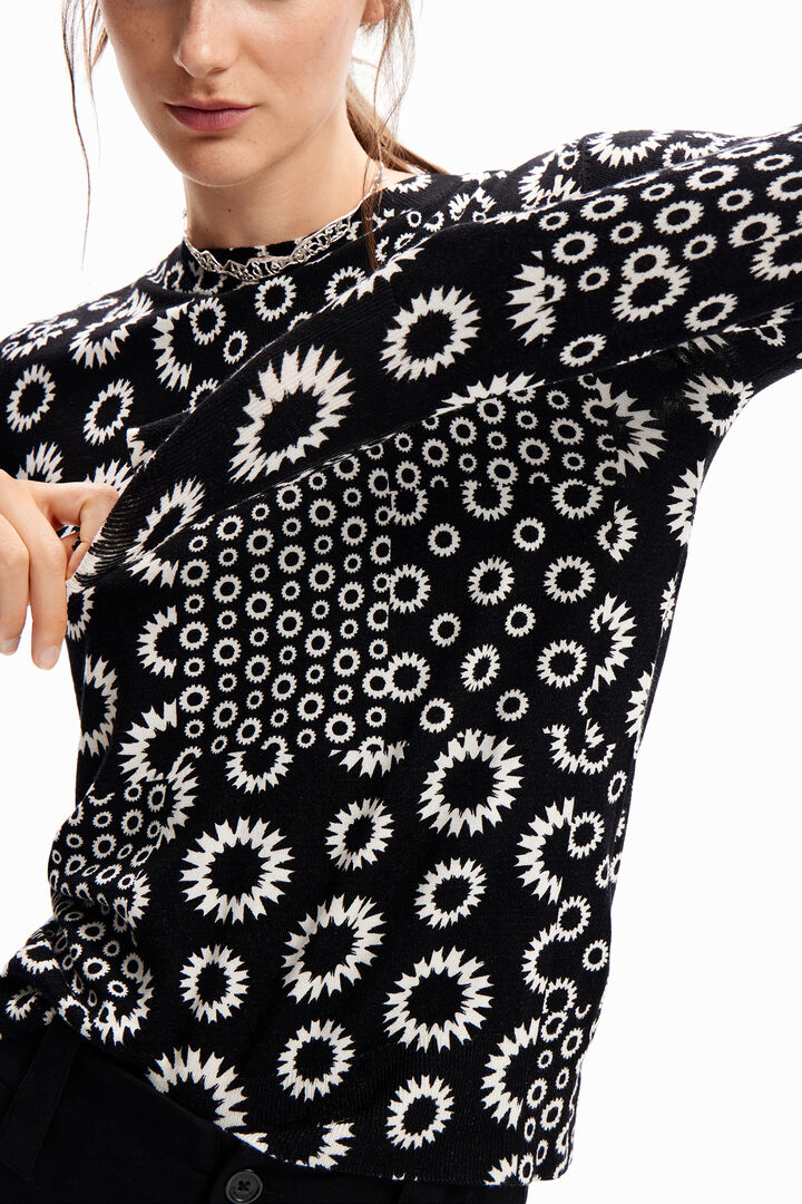 Fine geometric patchwork pullover | Desigual