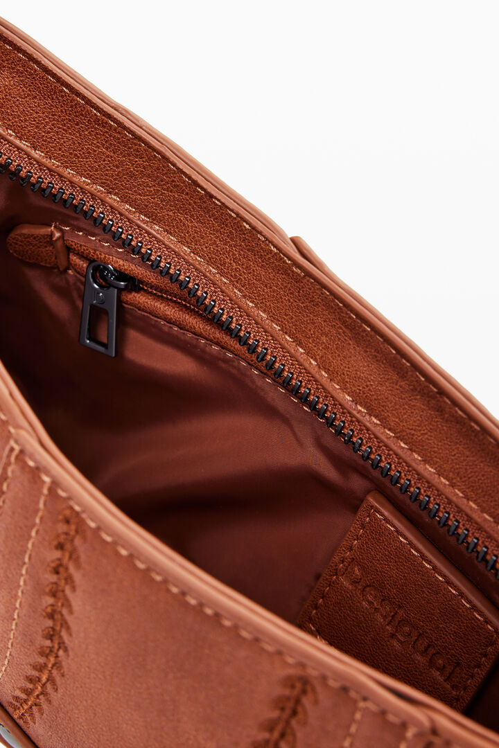 Small embroidered faux leather bag | Desigual