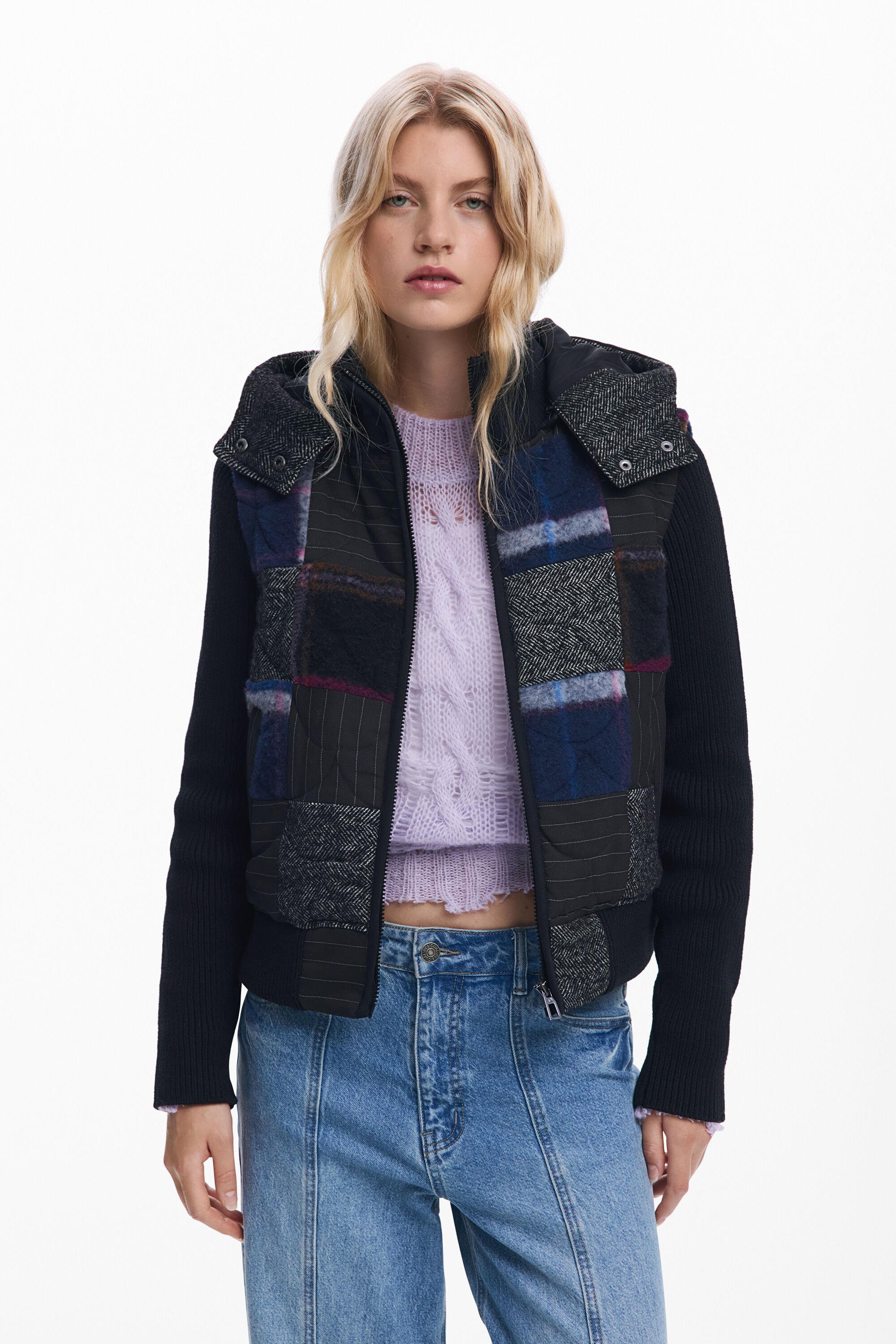 Abnehmbare Steppjacke