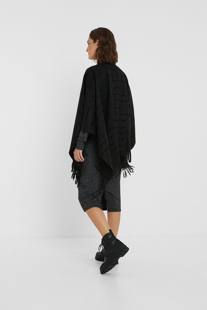 Collar and zipper poncho | Desigual