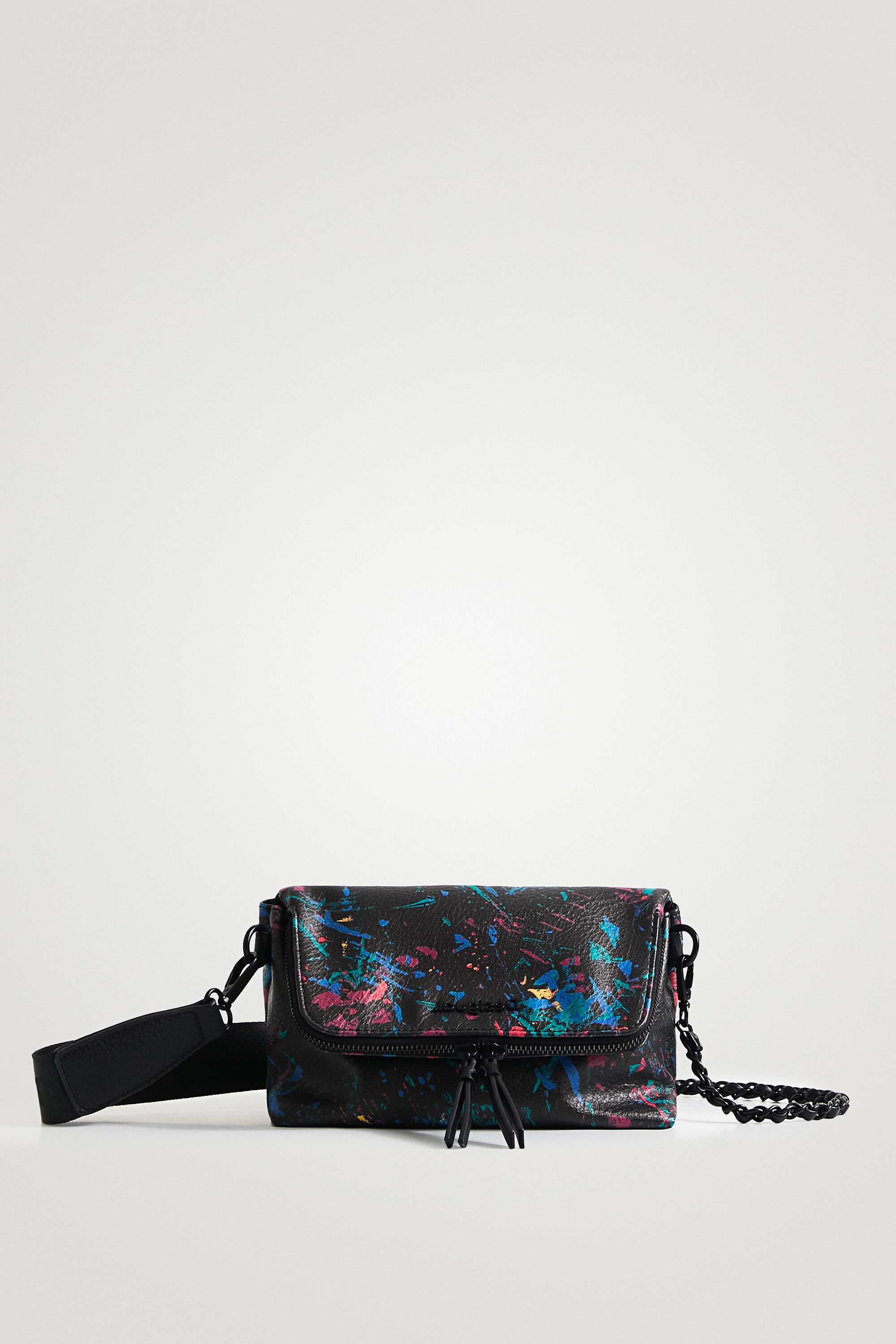 Printed flap mini bag