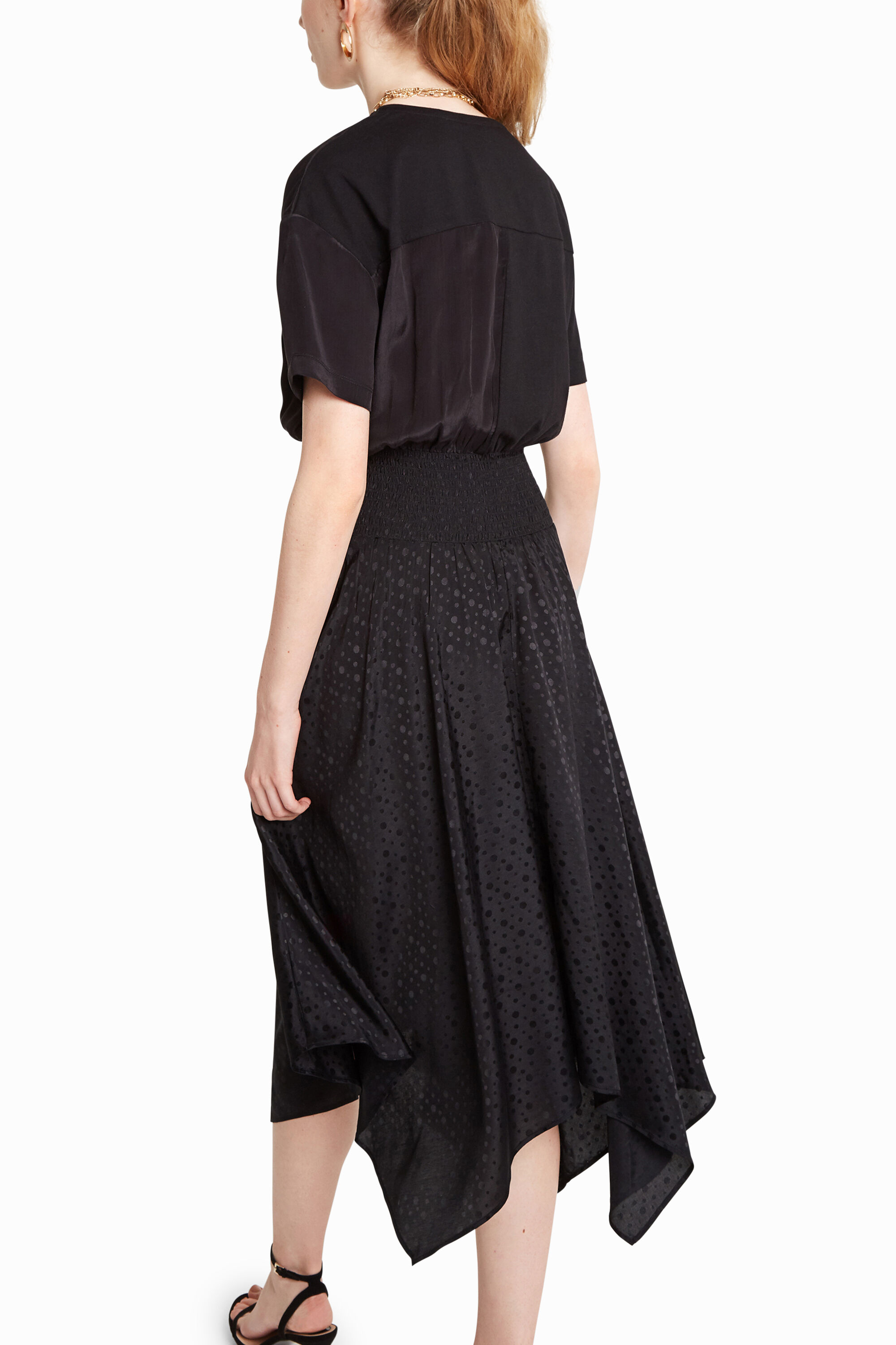 Asymmetric effect 2 piece dress