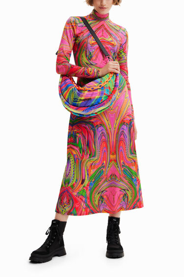 María Escoté slim midi dress | Desigual